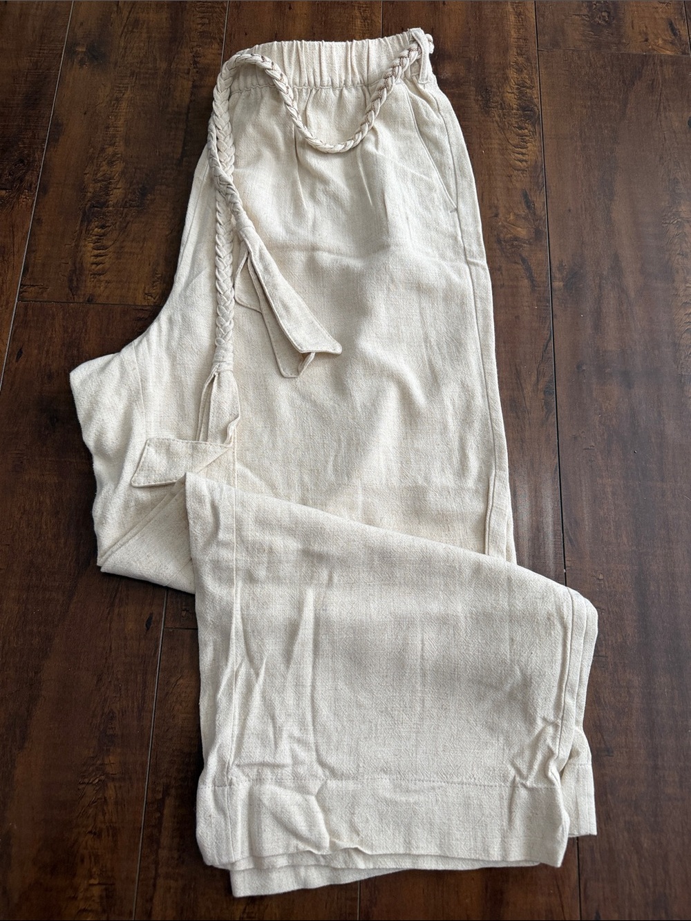 Matilda Jane (Good Hart) Cream Drawstring Wide-Leg Pants